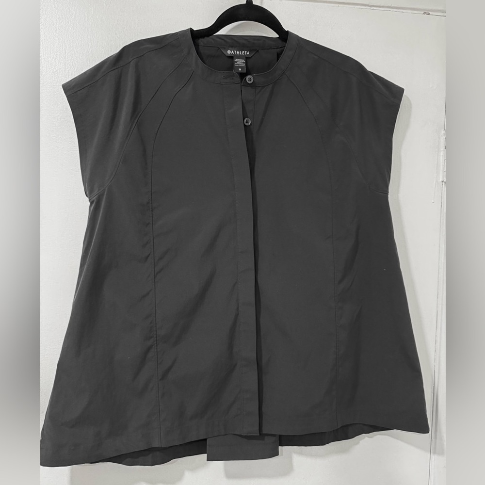 Athleta Black Cap Sleeve Top